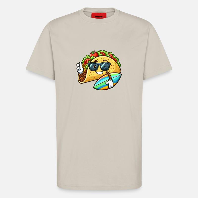 Surfender Taco Mit Sonnenbrille - T-Shirt - made by SPREAD - WARM CLAY