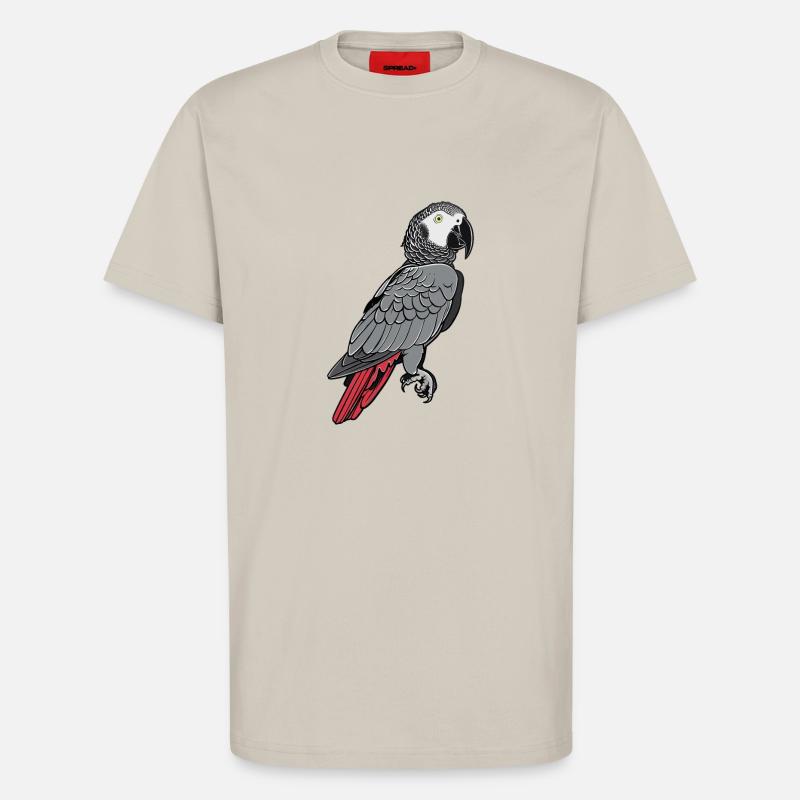 Graupapageien Graupapagei - T-Shirt - made by SPREAD - WARM CLAY