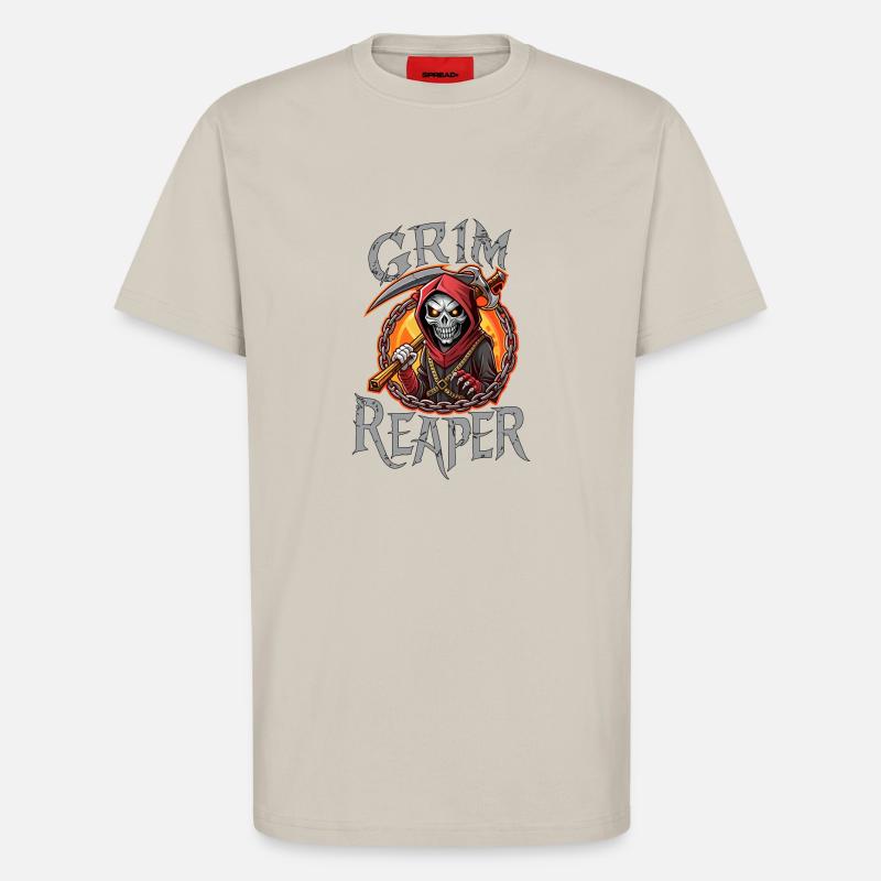 SCHÄDEL, SENSENMANN - T-Shirt - made by SPREAD - WARM CLAY