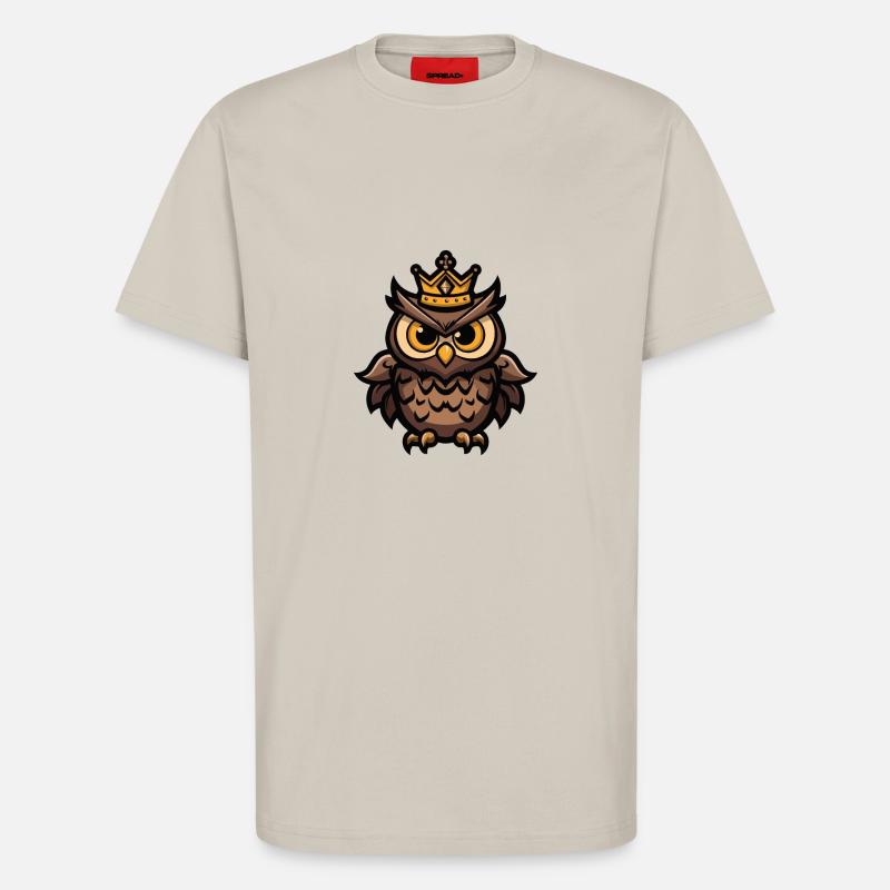Eule Comic Krone - T-Shirt - made by SPREAD - WARM CLAY