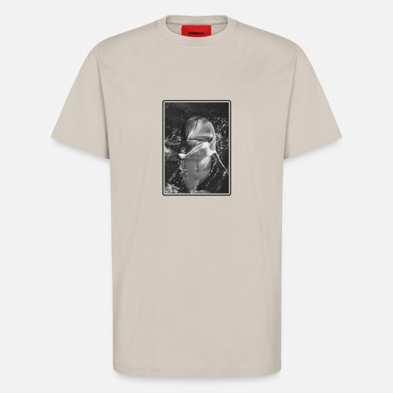 Dolphin Delfine Delfin - T-Shirt - made by SPREAD - WARM CLAY