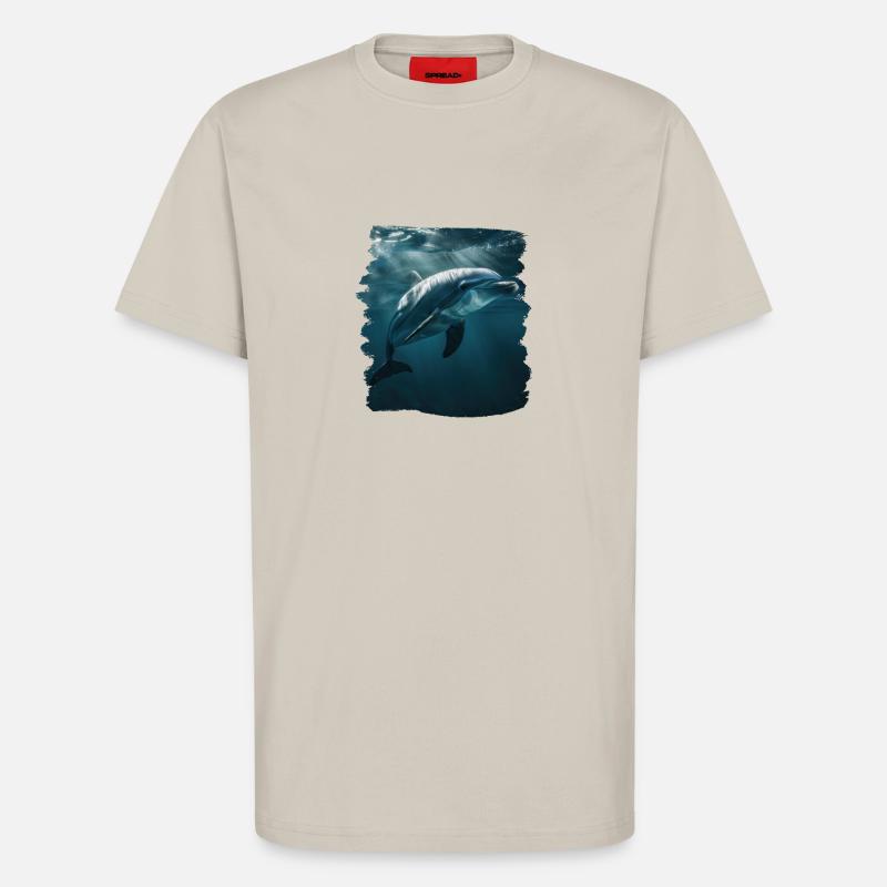 Dolphin Dolphins Dolphin - T-Shirt - made by SPREAD - WARM CLAY