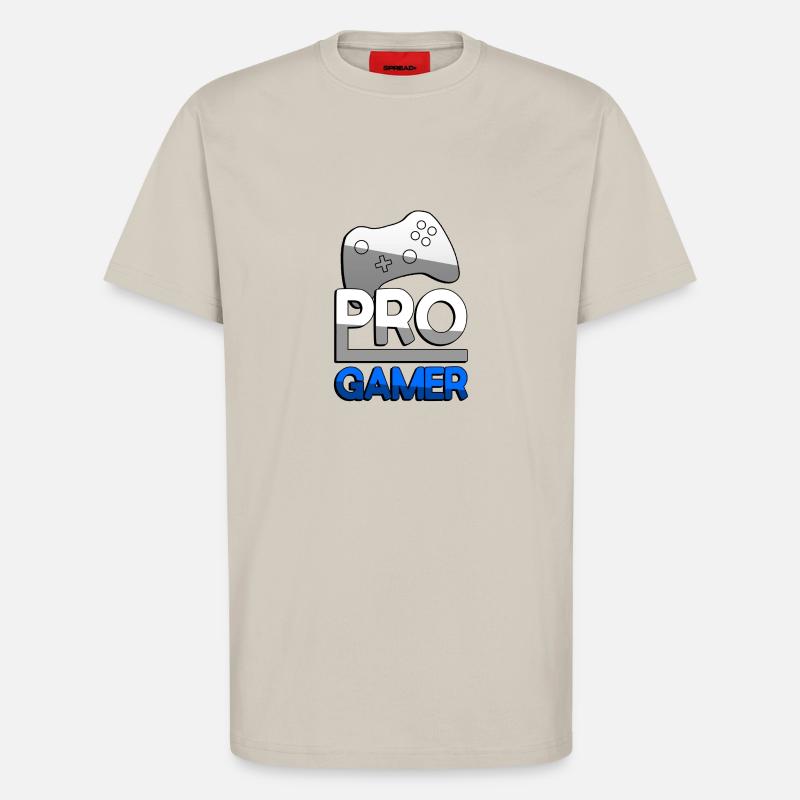 PRO GAMER (Blau) + Controller - Gaming - T-Shirt - made by SPREAD - WARM CLAY