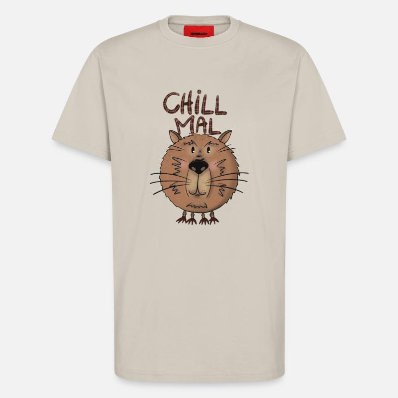 Capybara chill mal - T-Shirt - made by SPREAD - WARM CLAY