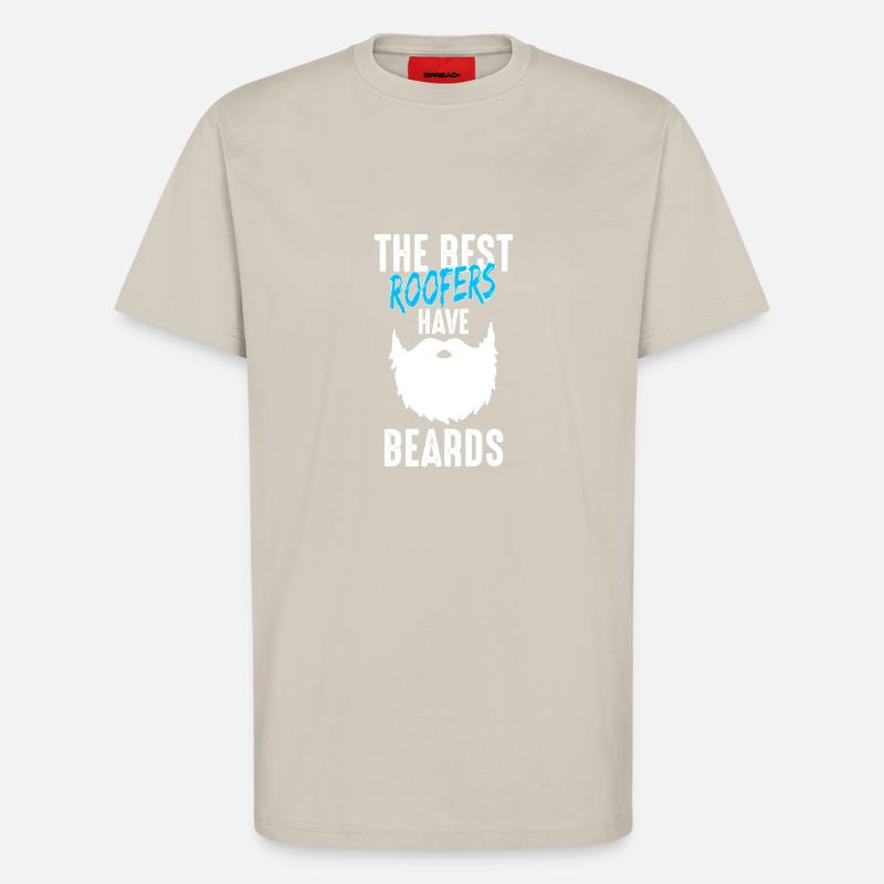 Master roofer roofer beard gift - T-Shirt - made by SPREAD - WARM CLAY