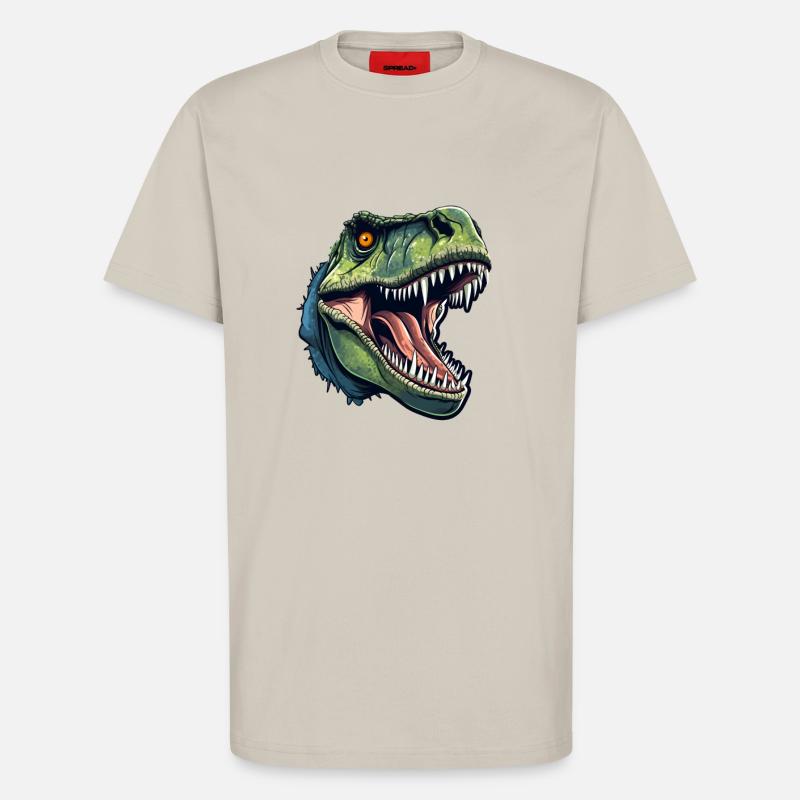 T-Rex Dino Kopf - T-Shirt - made by SPREAD - WARM CLAY