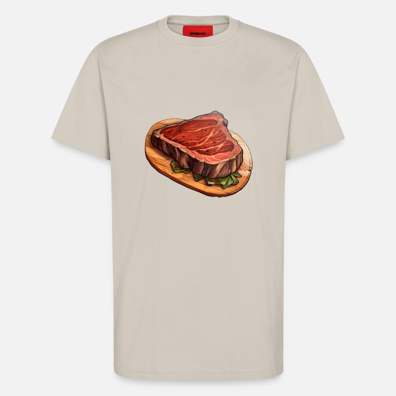 Steak Fleisch Essen - T-Shirt - made by SPREAD - WARM CLAY