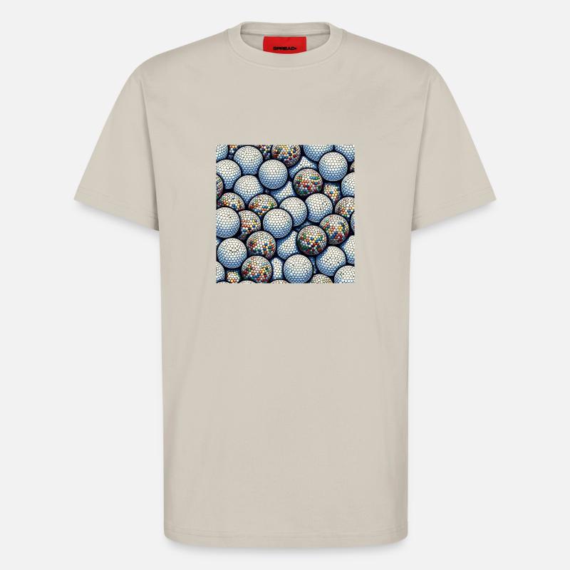 Golfball Mosaik - T-Shirt - made by SPREAD - WARM CLAY