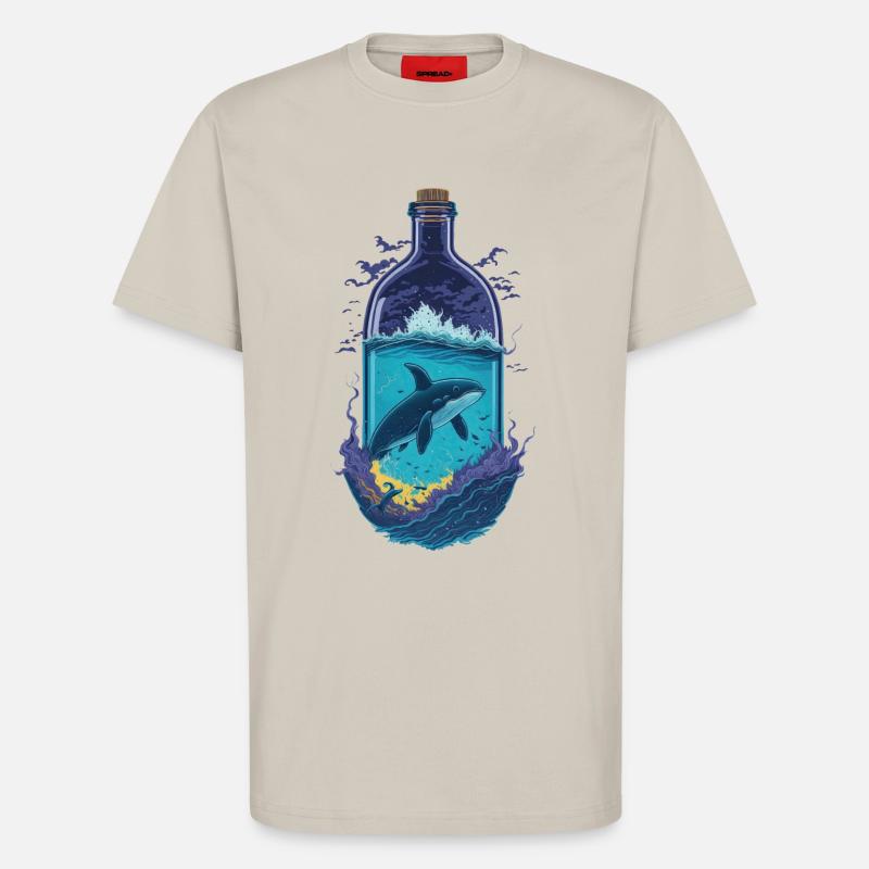 Dolphin - T-Shirt - made by SPREAD - WARM CLAY