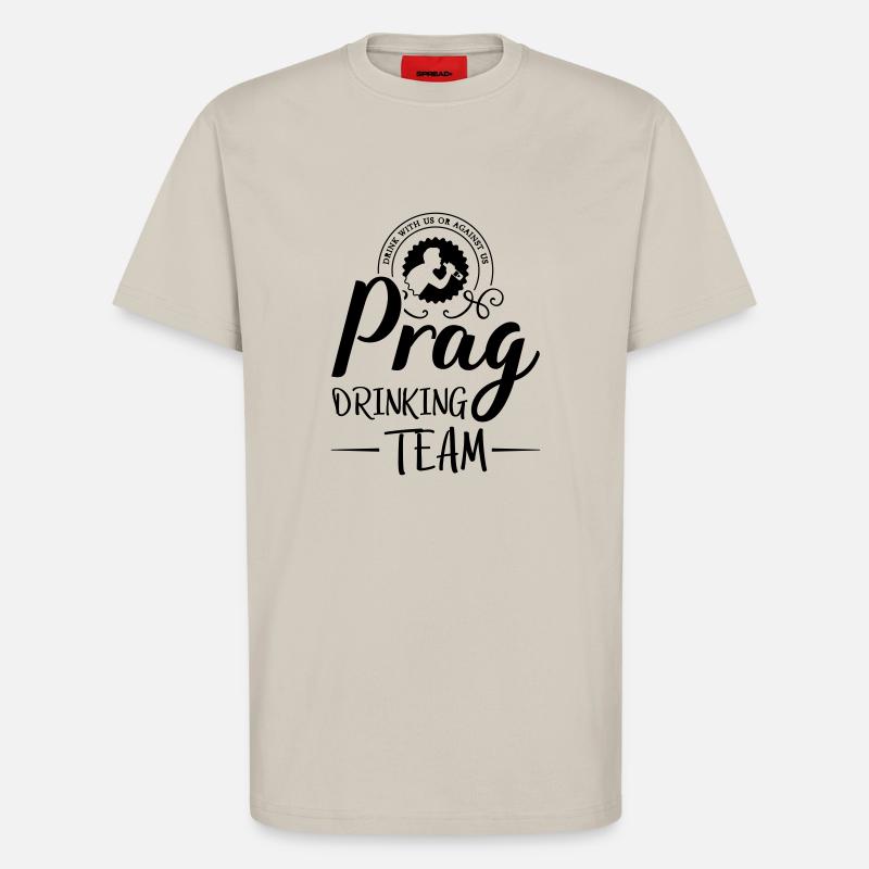 prag drinking team design - T-Shirt - made by SPREAD - WARM CLAY