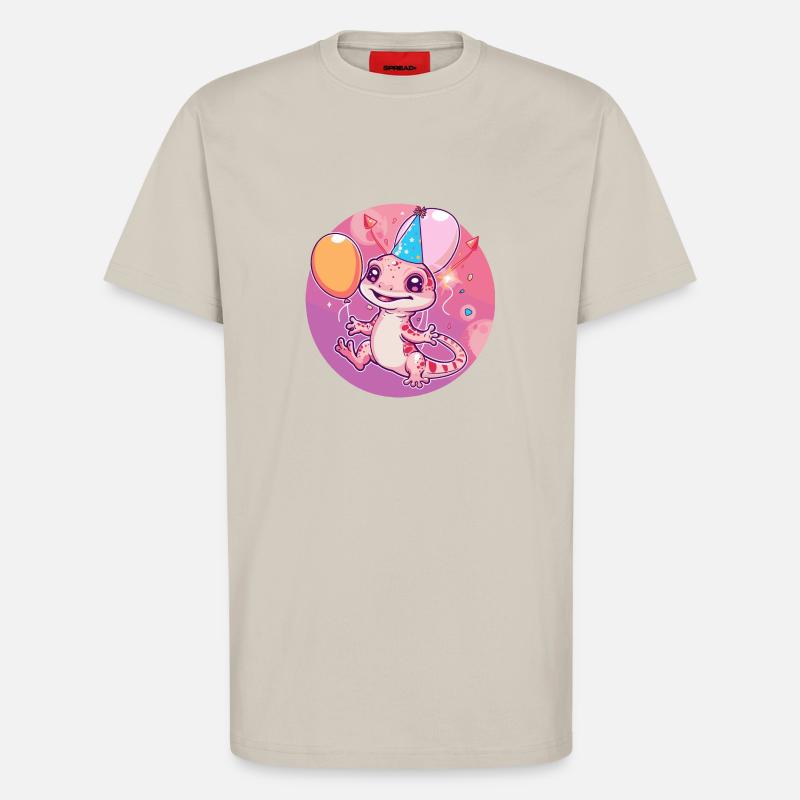 Lizard Birthday Comic - T-Shirt - made by SPREAD - WARM CLAY