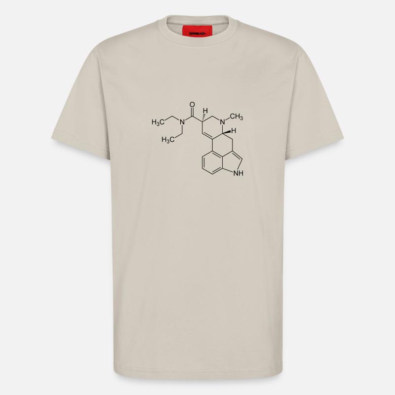 Molécule de LSD - T-shirt bio décontracté fabriqué en UE - WARM CLAY