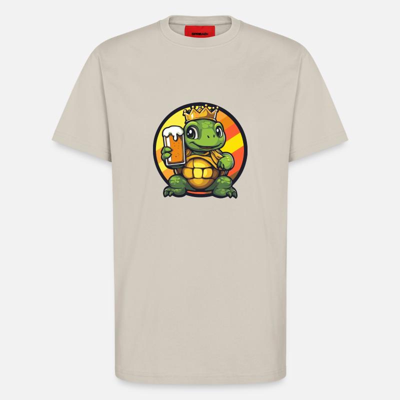 Schildkröte Bier Comic - T-Shirt - made by SPREAD - WARM CLAY