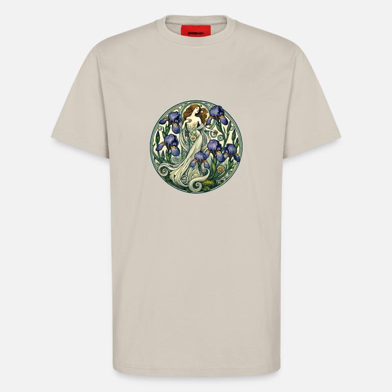 Déesse de l’Iris - T-shirt bio décontracté fabriqué en UE - WARM CLAY