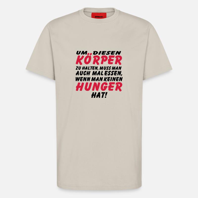 koerper_hunger_vec_2 de anl - T-Shirt - made by SPREAD - WARM CLAY