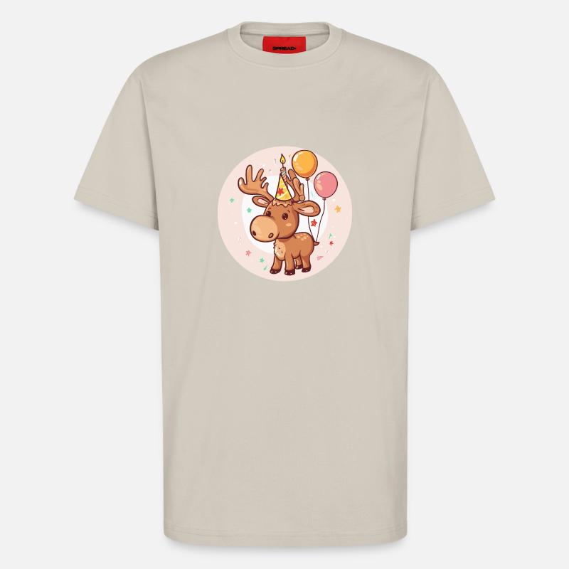 Moose Birthday Comic - T-Shirt - made by SPREAD - WARM CLAY