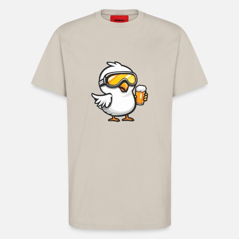 Taube Vogel Ski Bier - T-Shirt - made by SPREAD - WARM CLAY
