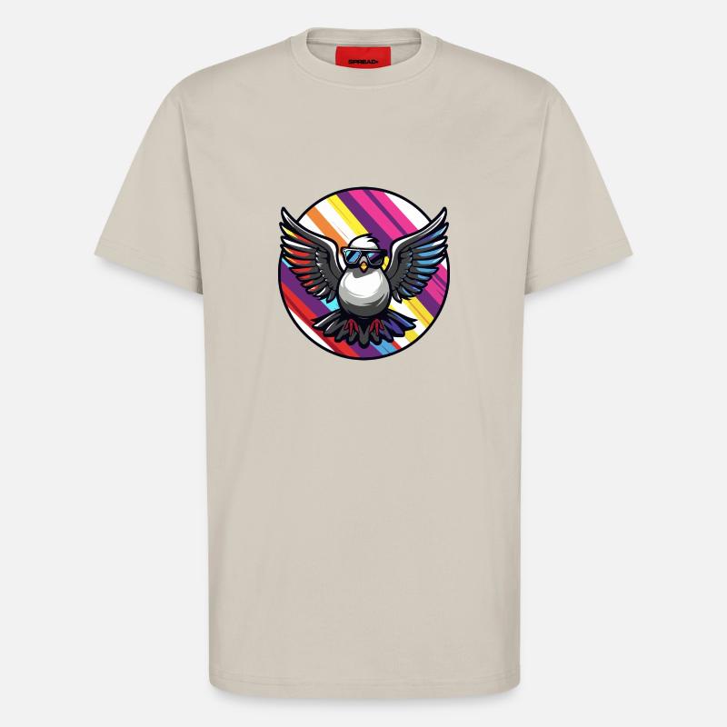 Taube Vogel Cool Comic - T-Shirt - made by SPREAD - WARM CLAY