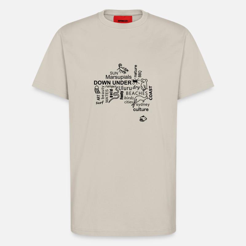 australia word cloud - T-Shirt - made by SPREAD - WARM CLAY