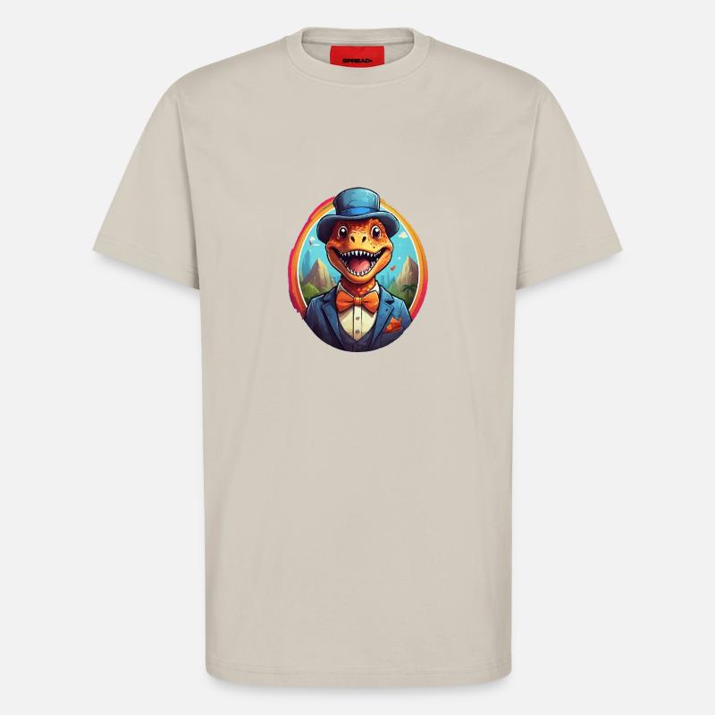Funny Dino Comic - T-Shirt - made by SPREAD - WARM CLAY