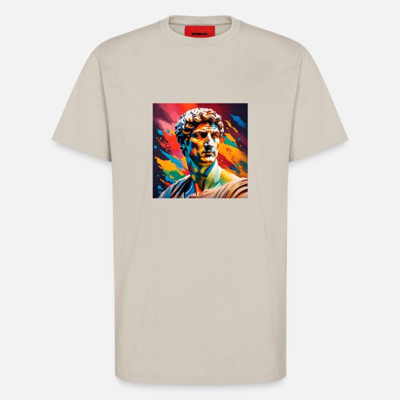 Michelangelo David farbig - T-Shirt - made by SPREAD - WARM CLAY