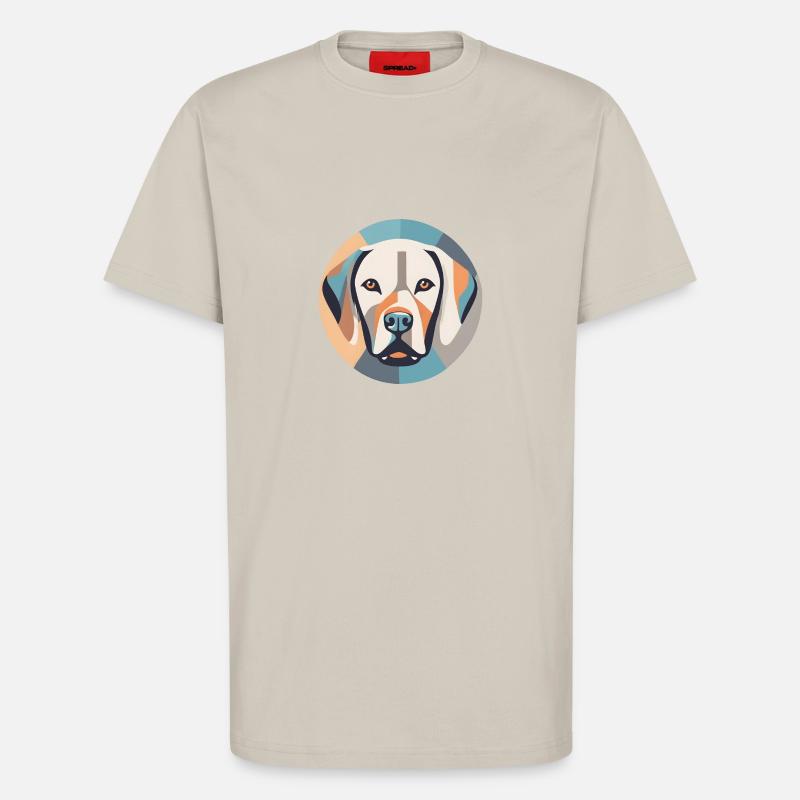 Geometrischer Labrador - T-Shirt - made by SPREAD - WARM CLAY
