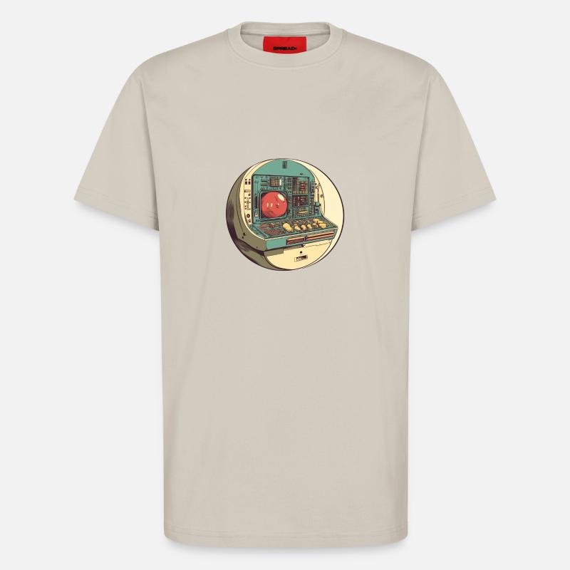 Retro-Computer: Die Anfänge der Technik! - T-Shirt - made by SPREAD - WARM CLAY