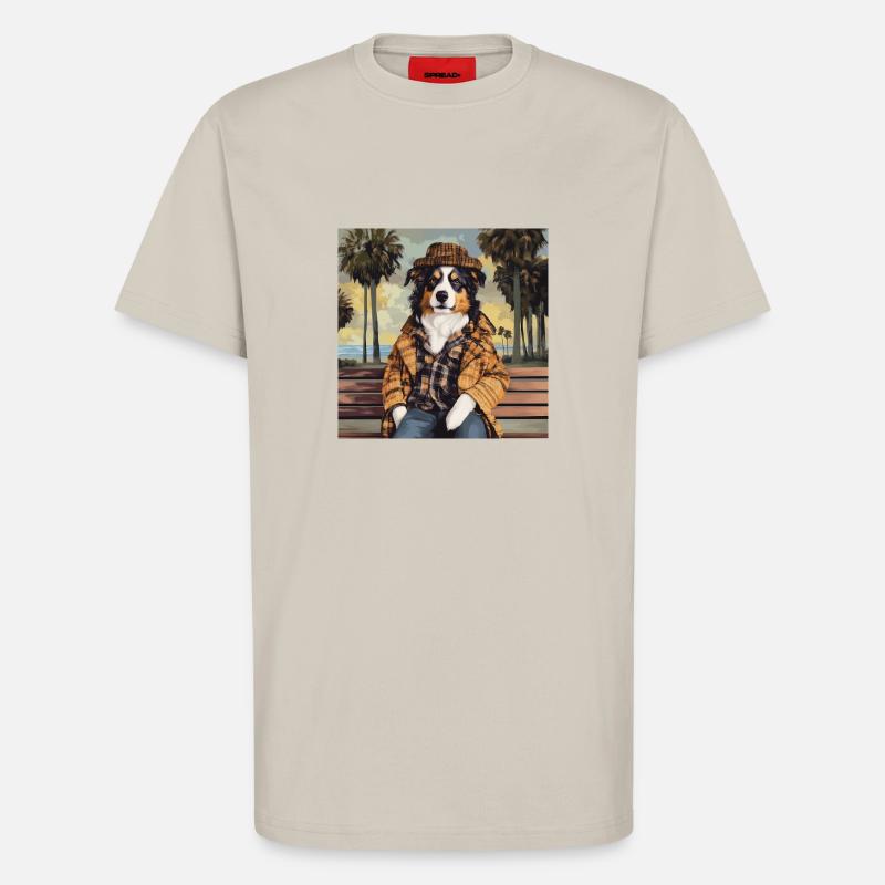 Bench at beach - T-Shirt - made by SPREAD - WARM CLAY