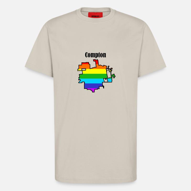 Arc-en-ciel de Compton - T-shirt bio décontracté fabriqué en UE - WARM CLAY
