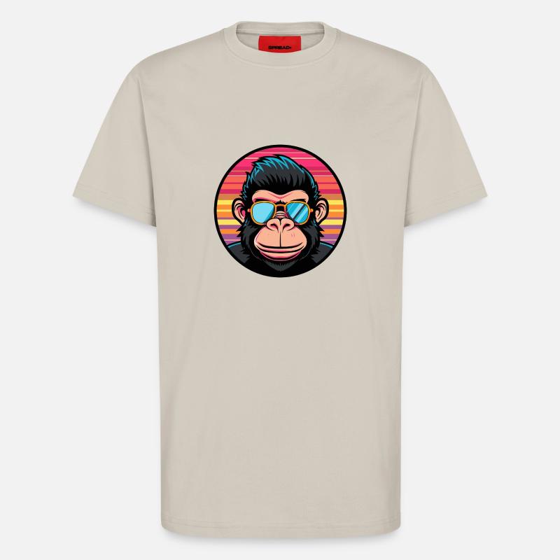 Monkey Comic Cool - T-Shirt - made by SPREAD - WARM CLAY