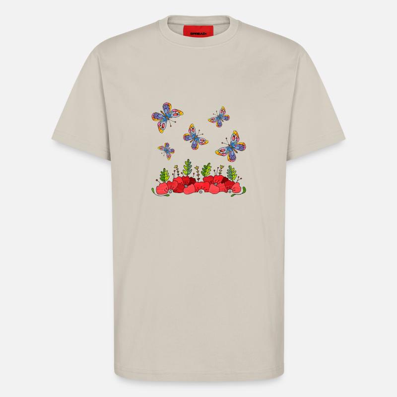 Schmetterlinge - T-Shirt - made by SPREAD - WARM CLAY