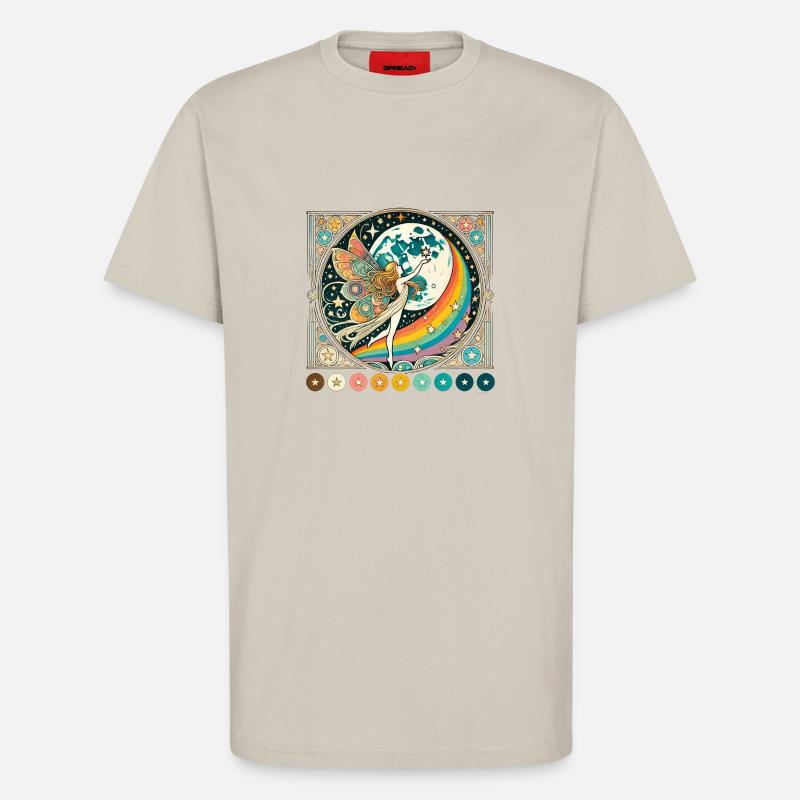 Retro Regenbogen Fee - T-Shirt - made by SPREAD - WARM CLAY