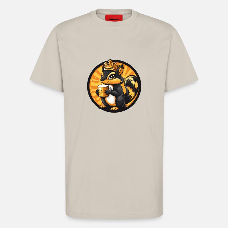Squirrel Beer Comic - T-Shirt - made by SPREAD - WARM CLAY