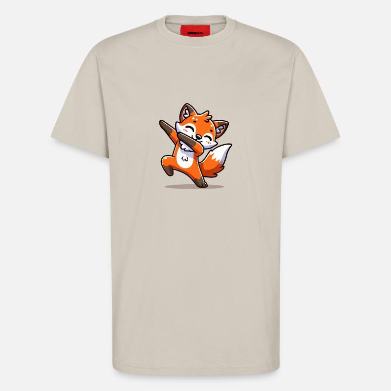 fuchs tier dabbing - T-Shirt - made by SPREAD - WARM CLAY