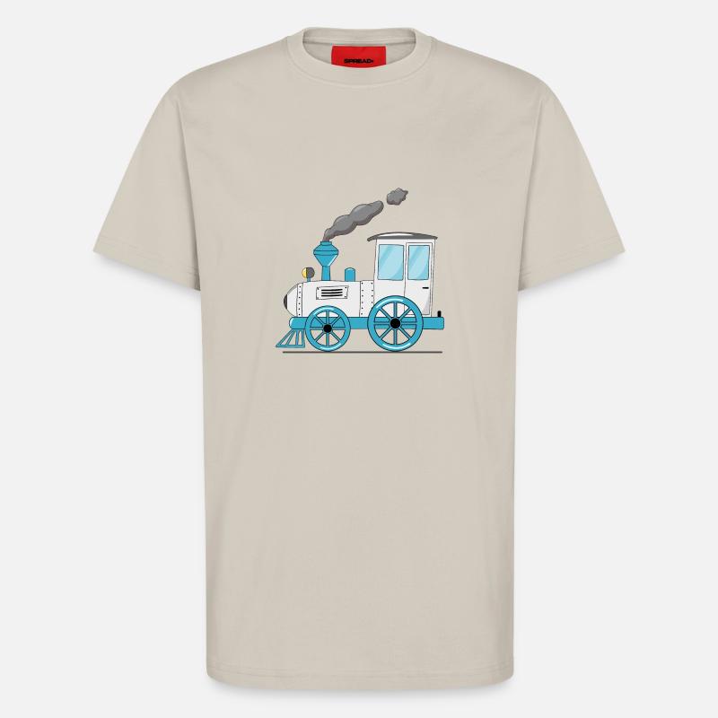 Kinderzug Eisenbahn weiß - T-Shirt - made by SPREAD - WARM CLAY