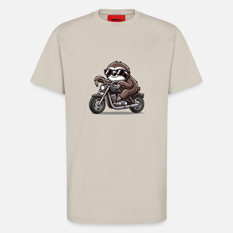 faultier motorrad - T-Shirt - made by SPREAD - WARM CLAY