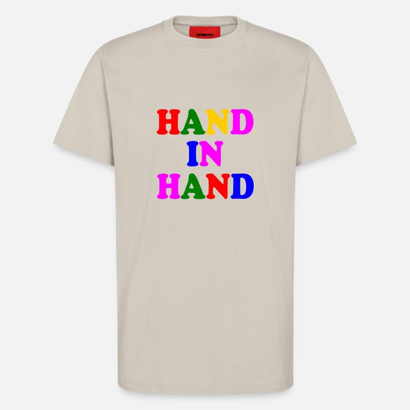 Hand in hand - T-Shirt - made by SPREAD - WARM CLAY