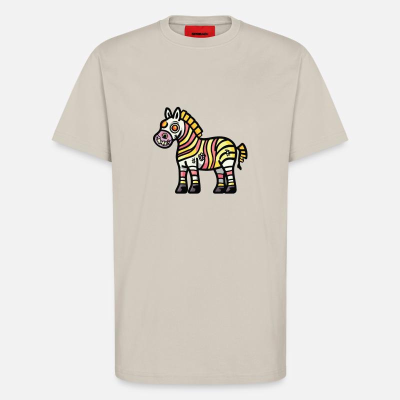 Zebra Halloween Comic Zombie - T-Shirt - made by SPREAD - WARM CLAY