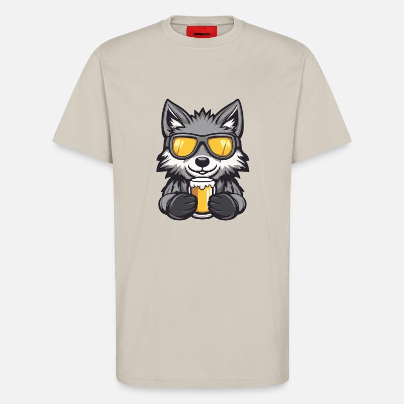 Wolf Ski Beer - T-Shirt - made by SPREAD - WARM CLAY