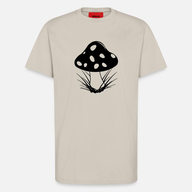 Champignon d’automne avec des points blancs - T-shirt bio décontracté fabriqué en UE - WARM CLAY
