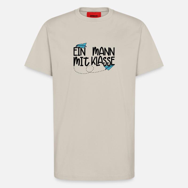 Ein Mann mit Klasse - (schwarz) - T-Shirt - made by SPREAD - WARM CLAY