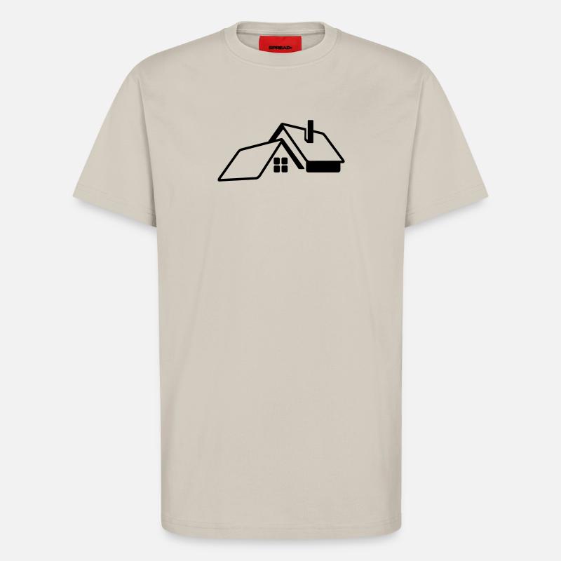 Transparentes Logo des Hauses - T-Shirt - made by SPREAD - WARM CLAY