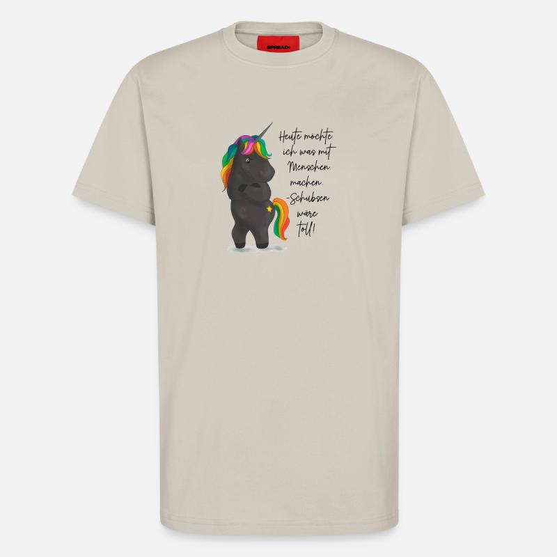 Einhorndrache mit Regenbogenmähne - T-Shirt - made by SPREAD - WARM CLAY