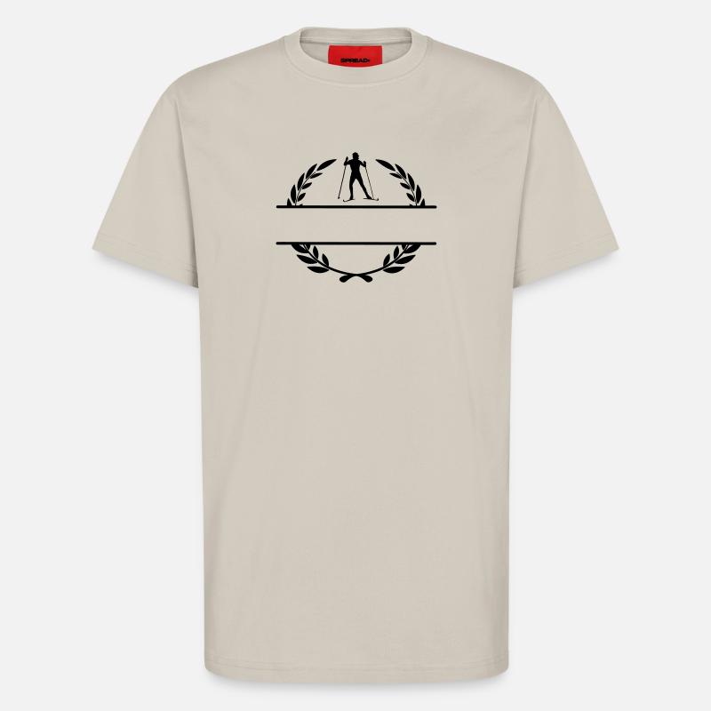 Langläufer im Lorbeerkranz - T-Shirt - made by SPREAD - WARM CLAY