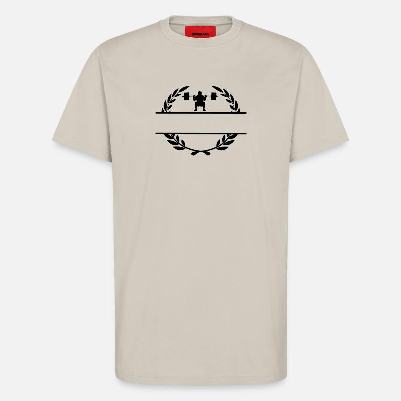 Gewichtheber im Lorbeerkranz - T-Shirt - made by SPREAD - WARM CLAY