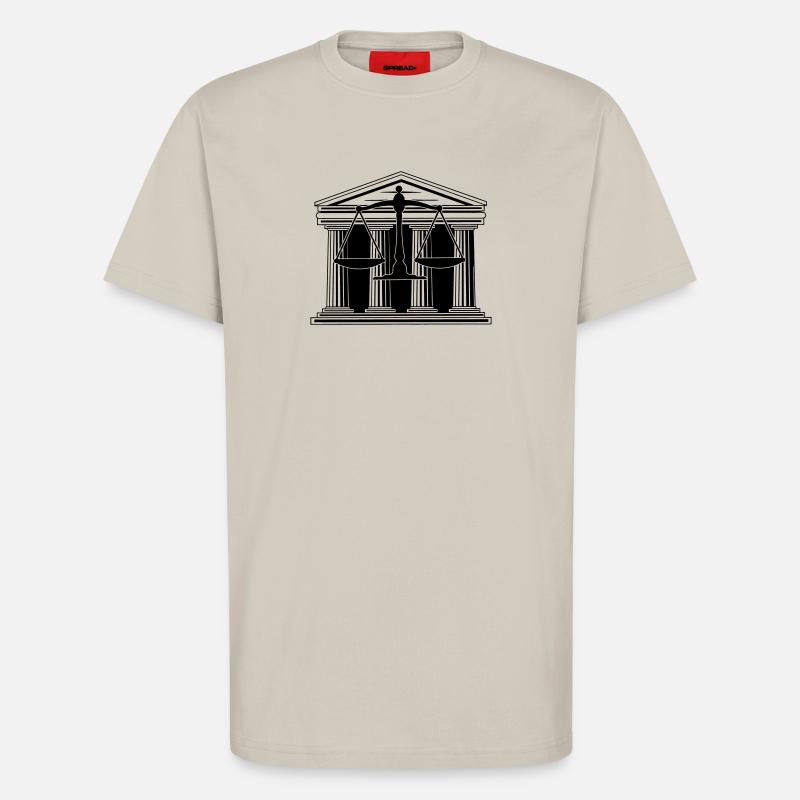 Gericht mit Waage - T-Shirt - made by SPREAD - WARM CLAY