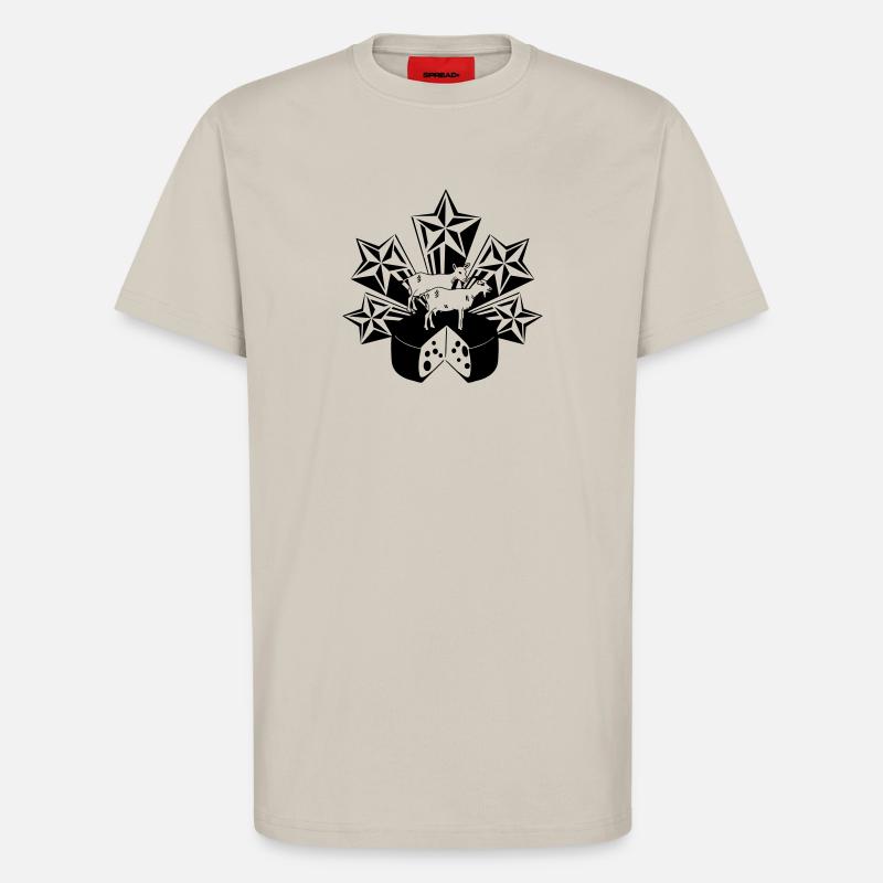 Käse mit Ziegensternen - T-Shirt - made by SPREAD - WARM CLAY