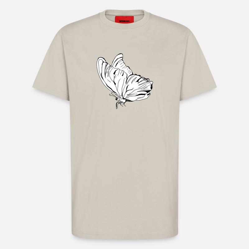papillon vecter - T-shirt bio décontracté fabriqué en UE - WARM CLAY