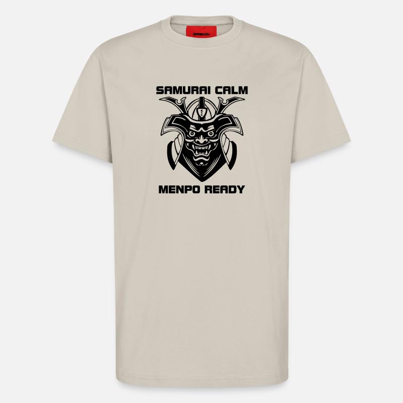Samurai Calm – Menpo bereit - T-Shirt - made by SPREAD - WARM CLAY