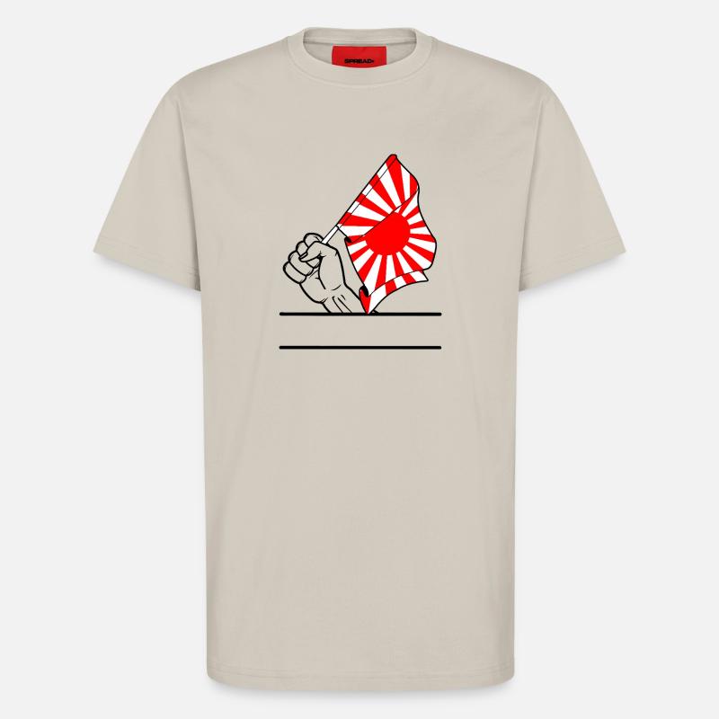 Faust mit aufgehender Sonne Flagge 2 - T-Shirt - made by SPREAD - WARM CLAY